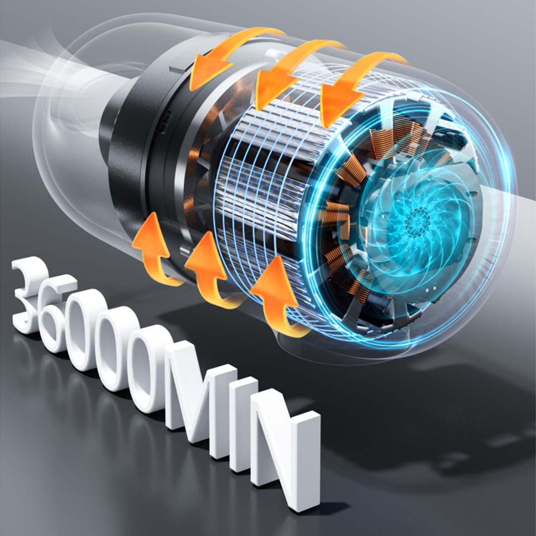 Aspirateur Sans Fil & Gonfleur 5-en-1 Essager F19 Plus – 8000PA, avec Power Bank 4000mAh