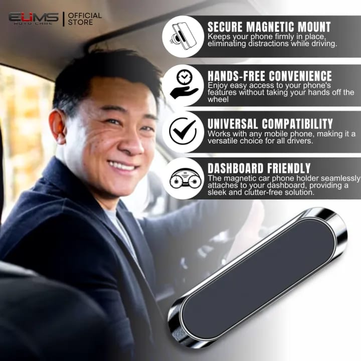 دعم مغناطيسي للسيارة - تثبيت آمن، يد حرة