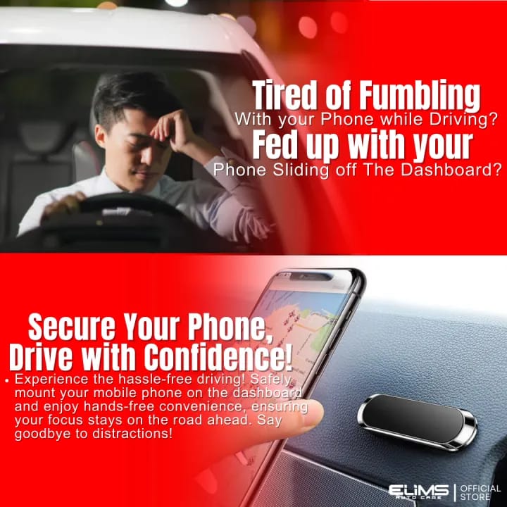 Support Magnétique Voiture - Fixation Sûre, Mains Libres