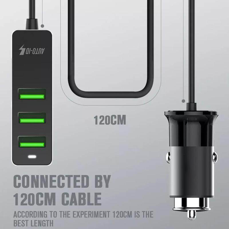 Chargeur Voiture USB Plustar C61 Luxe Combo 4 Ports