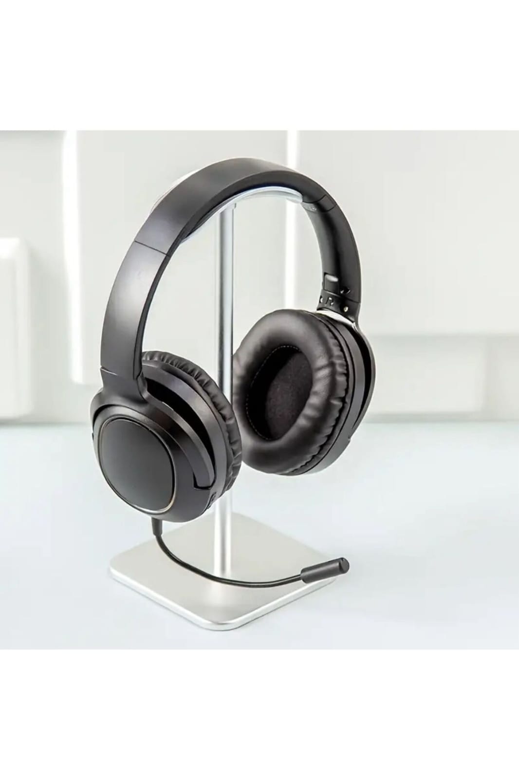 Casque Stéréo Sans Fil Rechargeable avec Micro Détachable - Noir