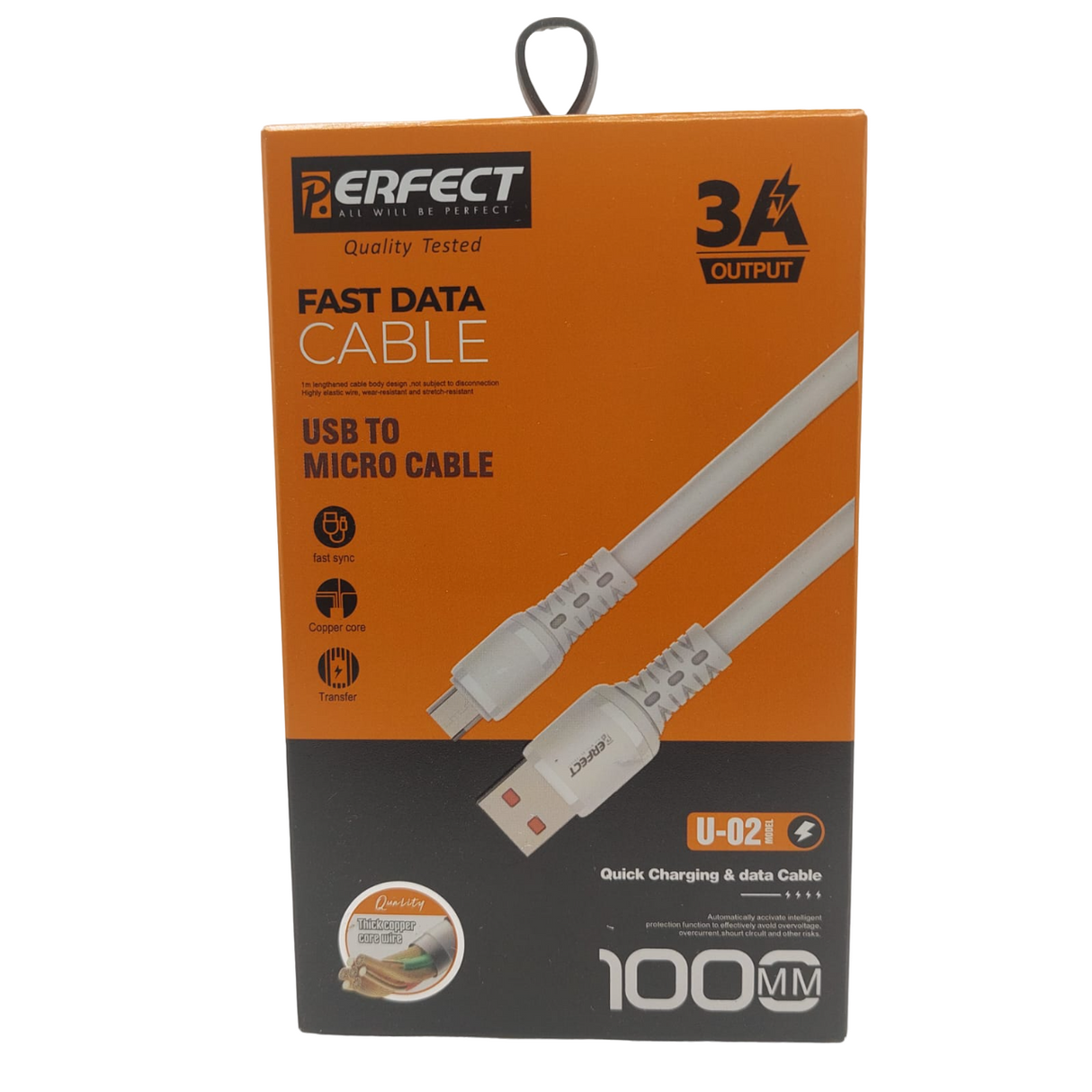 Câble de Charge Rapide et Transfert de Données U-02 - Sortie 3A