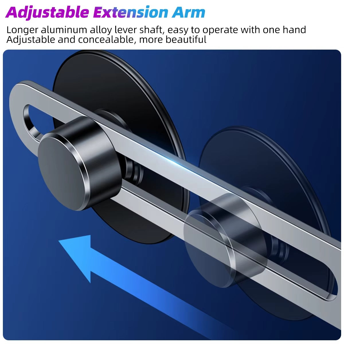 Support Téléphone Voiture Magnétique Invisible en Métal 360°