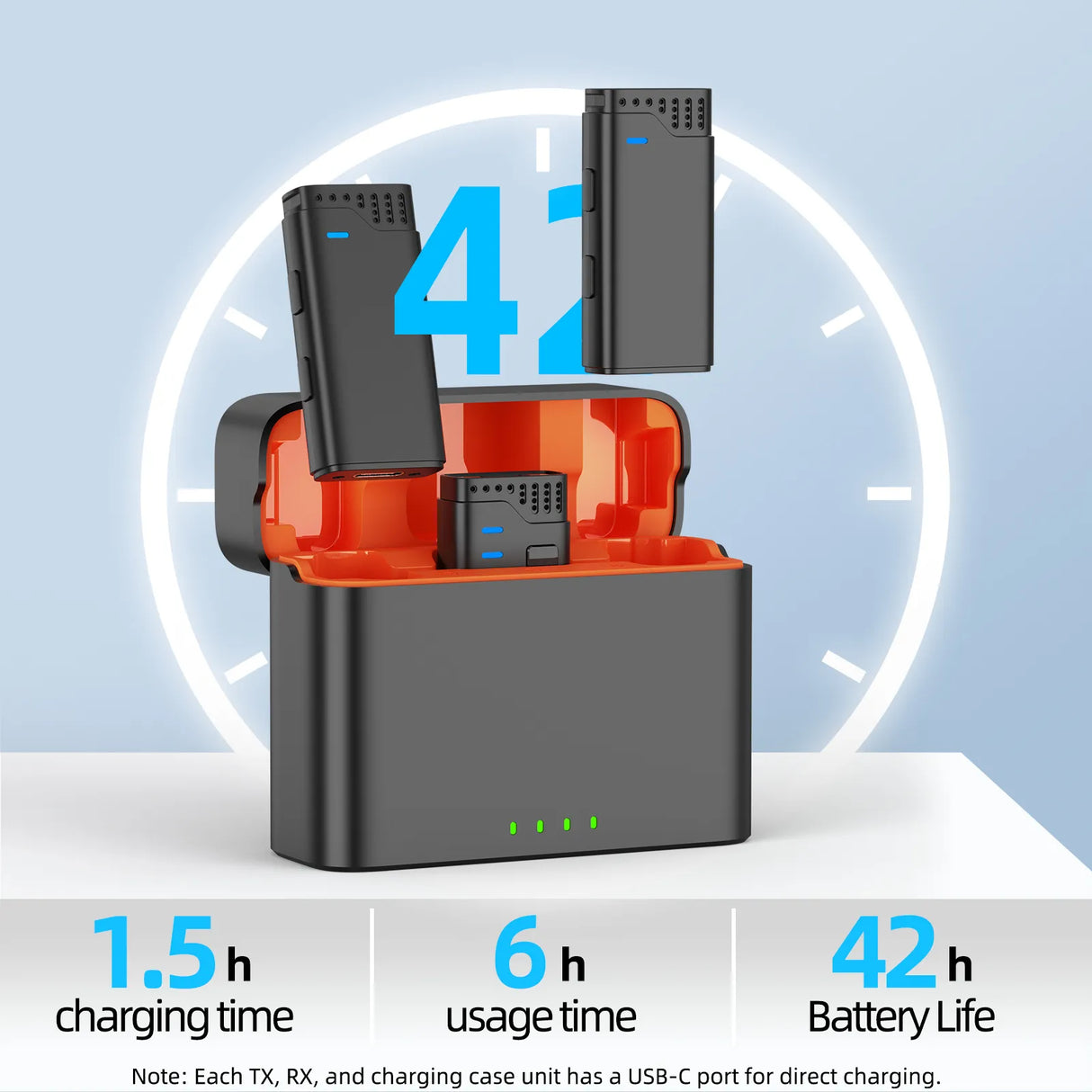 Microphone Sans Fil 2.4G Jmary MW-16 avec Boîtier de Charge – Pour Téléphone et Caméra