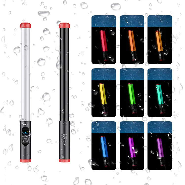 Jmary FM-128 RGB LED Light - Barre Lumineuse Étanche avec Écran OLED