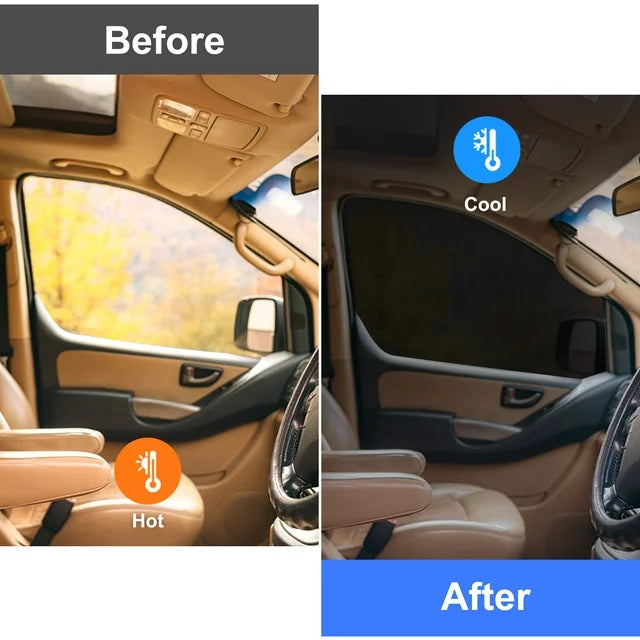 Lot de 4 Pare-soleil Voiture – Protection UV, Avant et Arrière