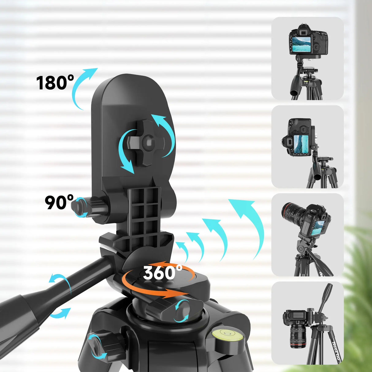 Trépied Neepho NP3180S 130cm avec Télécommande Bluetooth pour Smartphone & Caméra