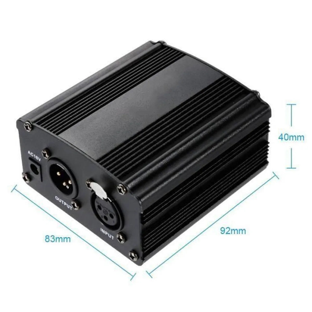 Alimentation Fantôme 48V avec XLR Câble Audio