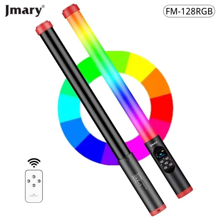 Jmary FM-128 RGB LED Light - Barre Lumineuse Étanche avec Écran OLED