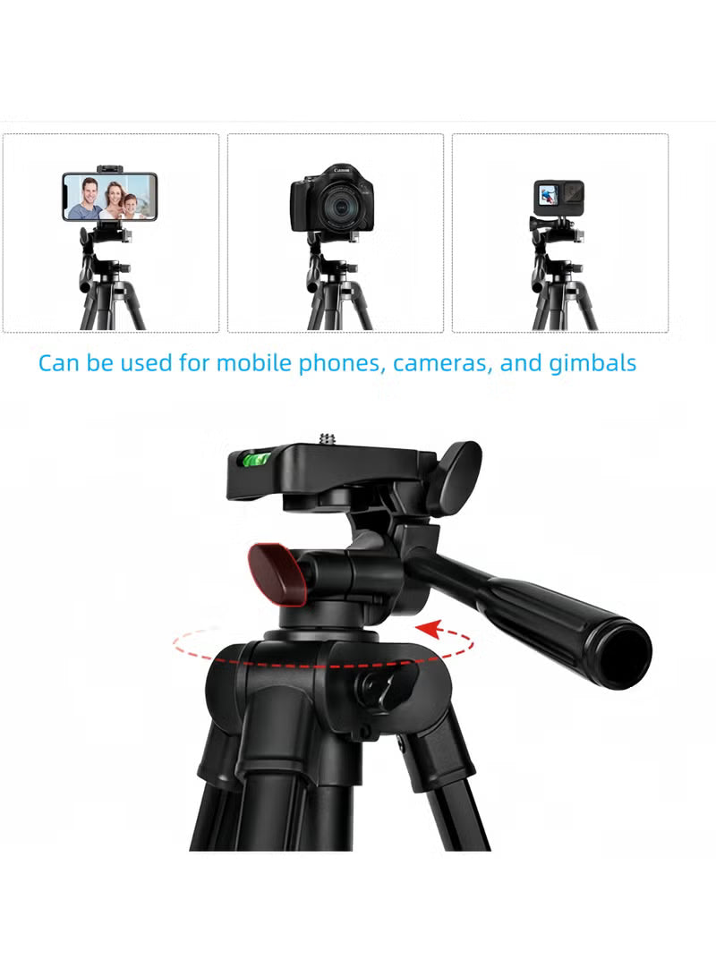 Trépied Photo Vidéo 140cm en Métal Réglable 360°