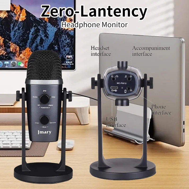 Microphone USB JMARY MC-PW10 Professional 4 Modes de Son