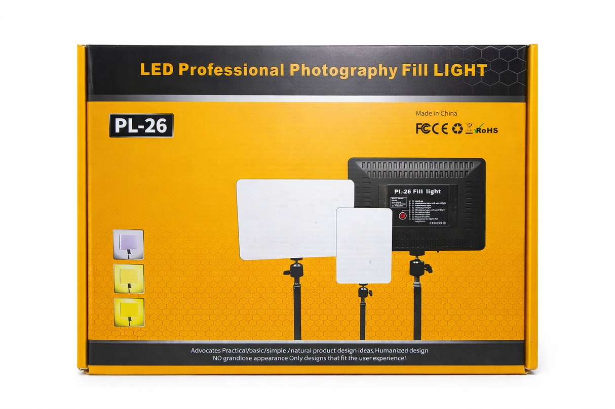 Panneau LED vidéo PL-26 pour photographie et éclairage studio