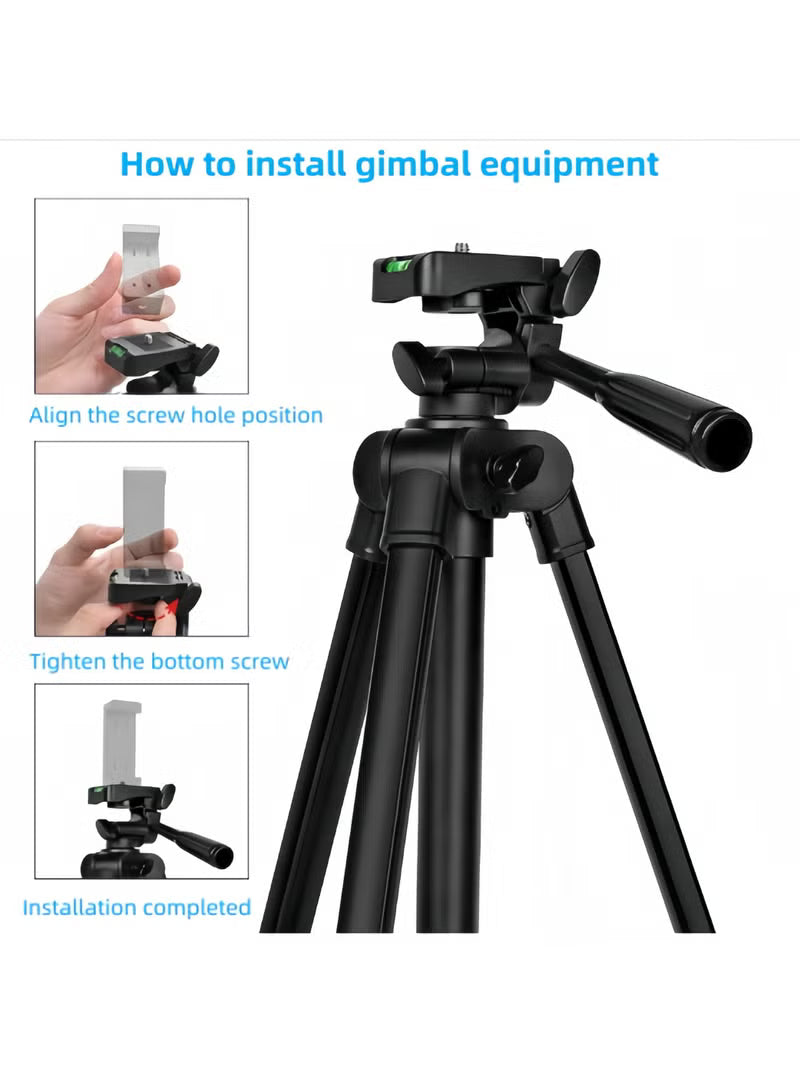 Trépied Photo Vidéo 140cm en Métal Réglable 360°