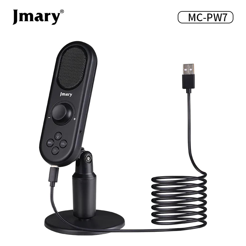 ميكروفون Jmary MC-PW7 هايبركارديود مع تضخيم صوت قابل للتعديل