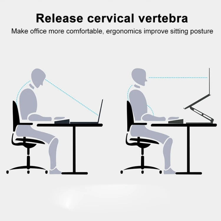 Support Pliable et Réglable pour Ordinateur Portable – Support en Métal Durable