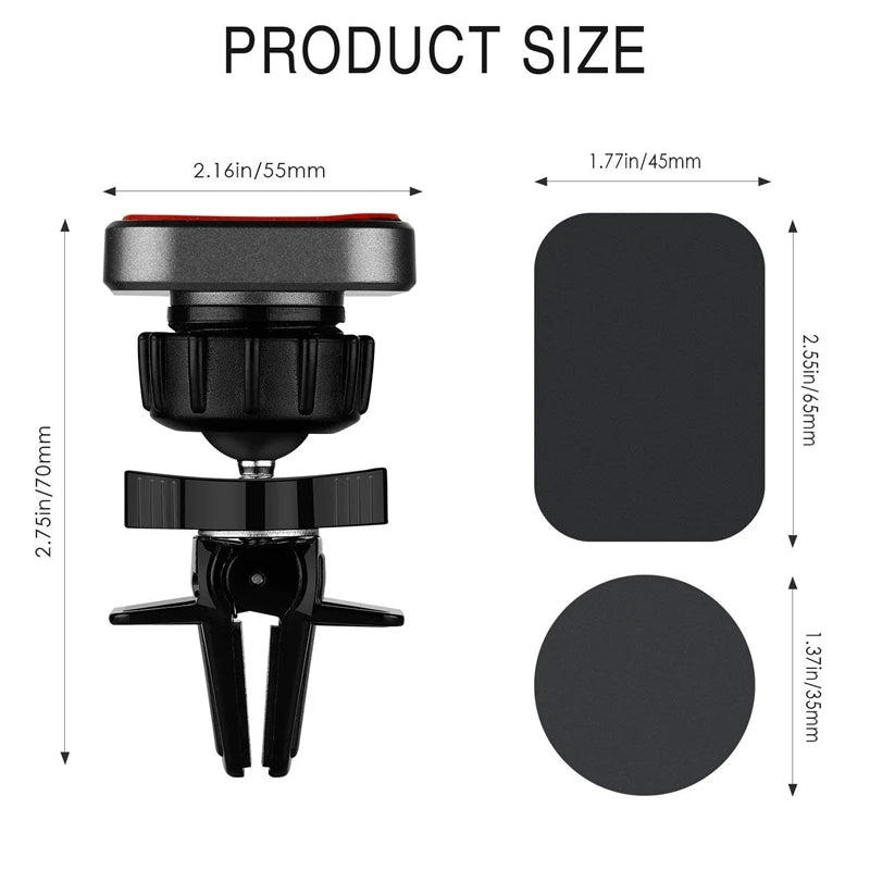 Support Téléphone Magnétique pour Voiture - Fixation Aération Ultra Stable