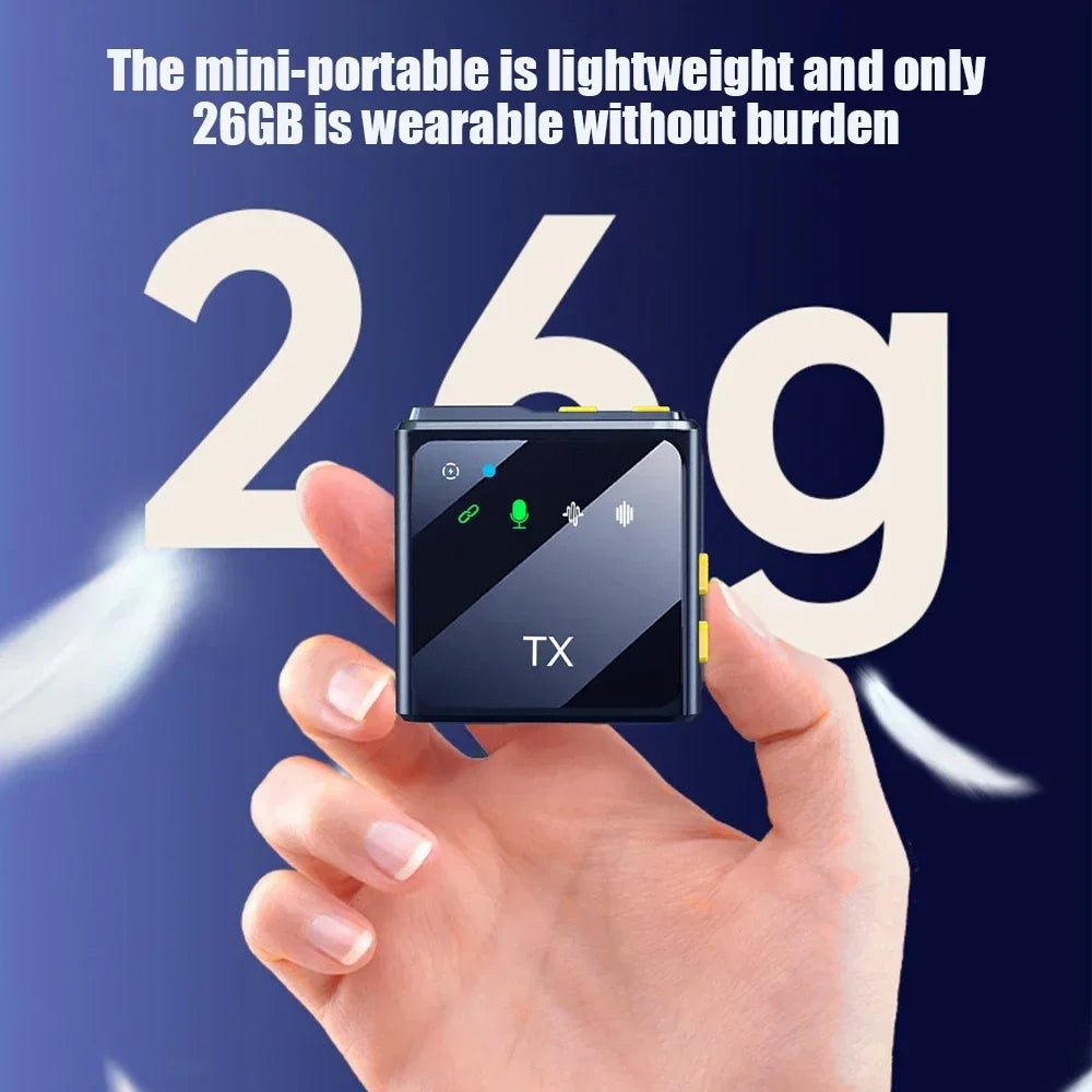 Micro Cravate Sans Fil F9 2.4G – Plug & Play, Réduction de Bruit