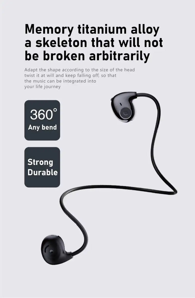 Écouteurs Bluetooth 5.3 TWS à Conduction d'Air – Autonomie 4h, Étanches IPX4