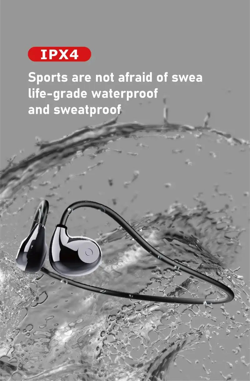 Écouteurs Bluetooth 5.3 TWS à Conduction d'Air – Autonomie 4h, Étanches IPX4