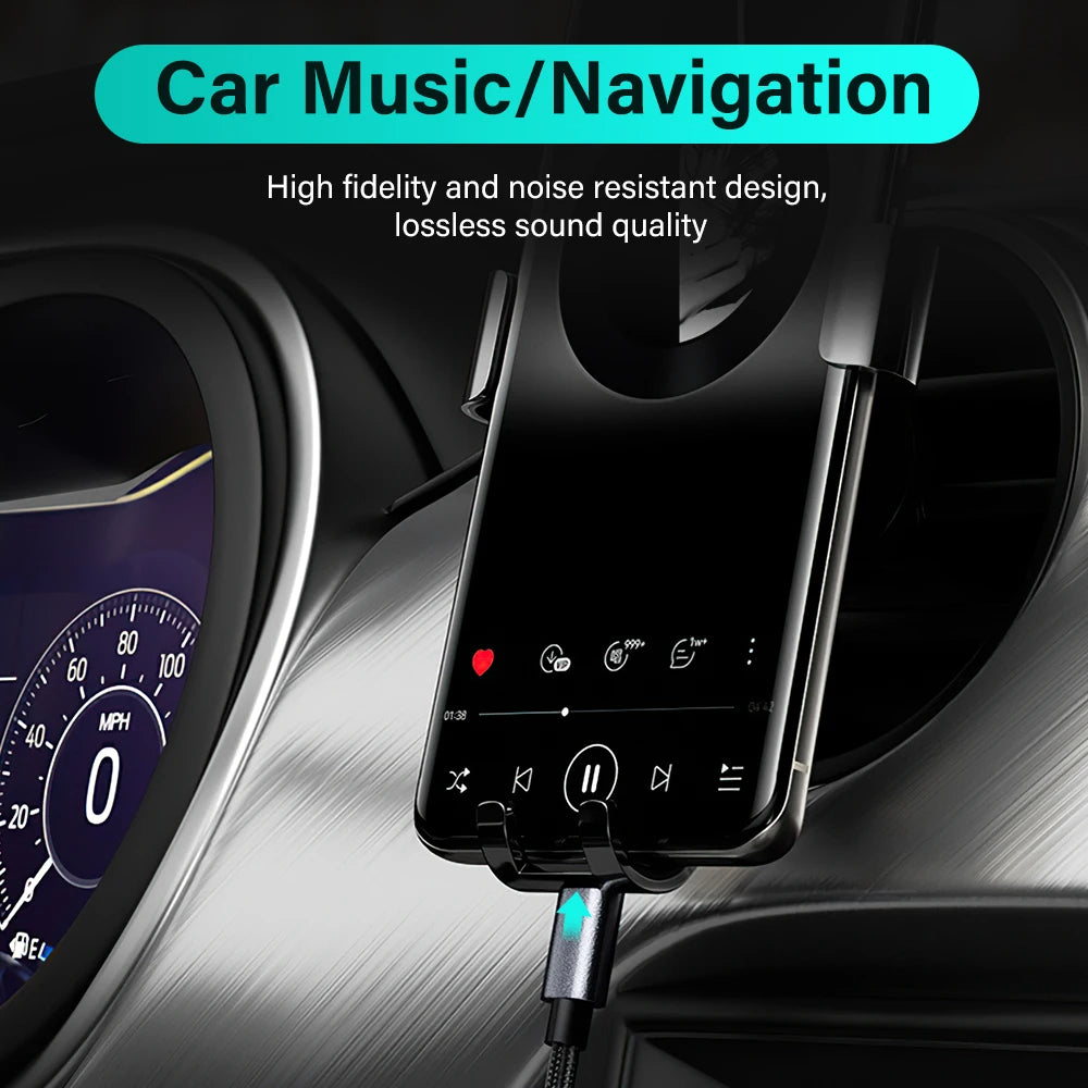 Câble USB-C vers Jack 3.5mm AUX – Adaptateur Audio HiFi Universel pour Casque, Microphone, Voiture, Haut-parleur