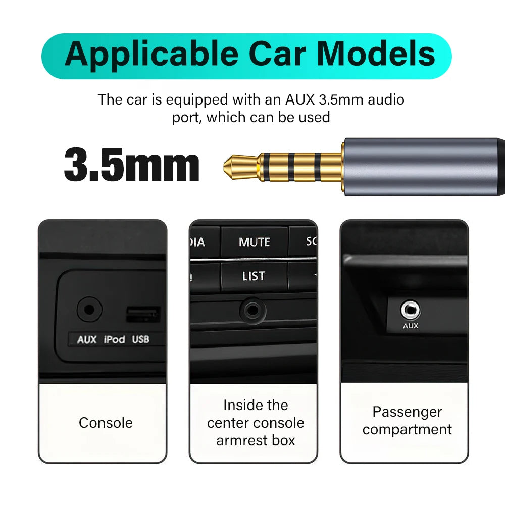 Câble USB-C vers Jack 3.5mm AUX – Adaptateur Audio HiFi Universel pour Casque, Microphone, Voiture, Haut-parleur