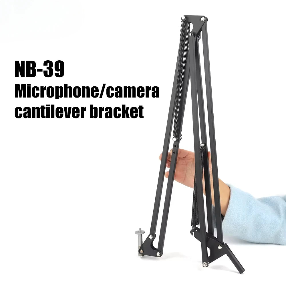 Bras Télescopique Universel NB39 – Support de Caméra ou Microphone Pliant en Métal