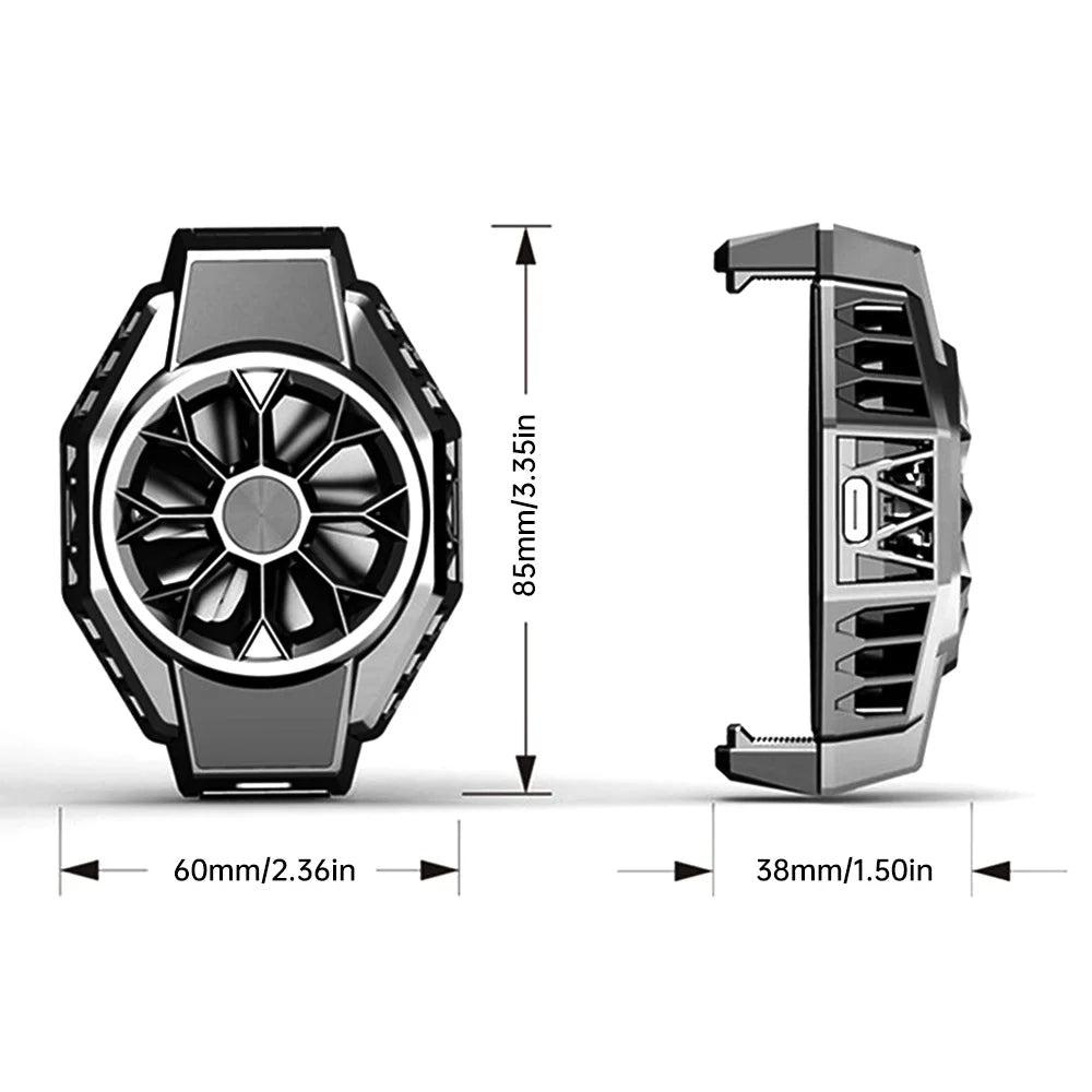 Ventilateur Refroidisseur Téléphone X9 avec Double Type-C et Effet RGB – Refroidissement Rapide -3°C