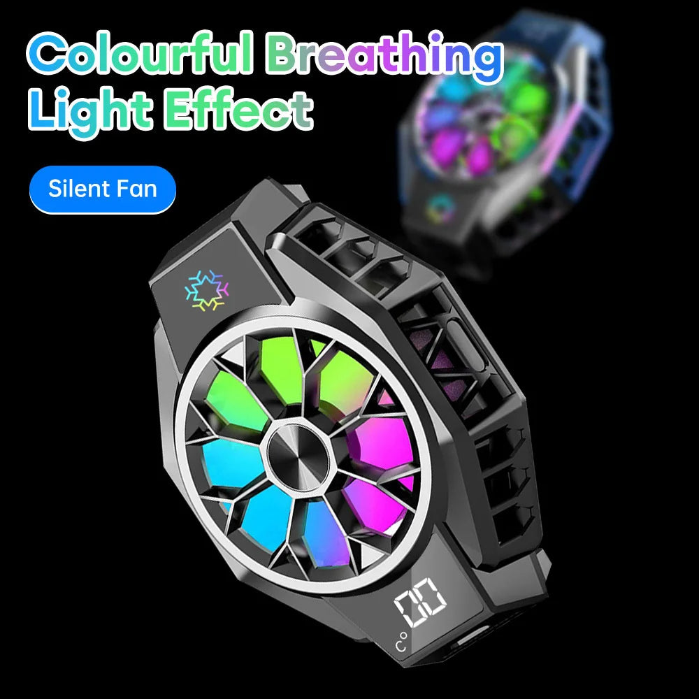 Ventilateur Refroidisseur Téléphone X9 avec Double Type-C et Effet RGB – Refroidissement Rapide -3°C
