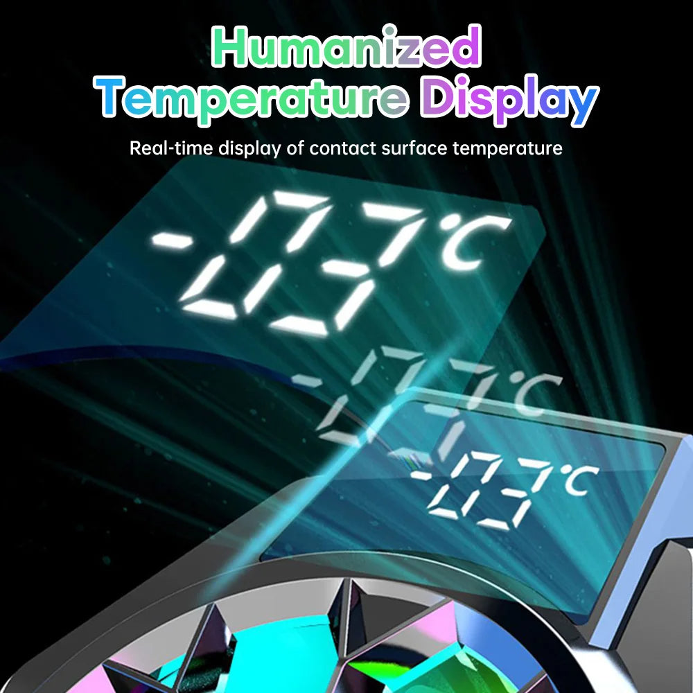 Ventilateur Refroidisseur Téléphone X9 avec Double Type-C et Effet RGB – Refroidissement Rapide -3°C