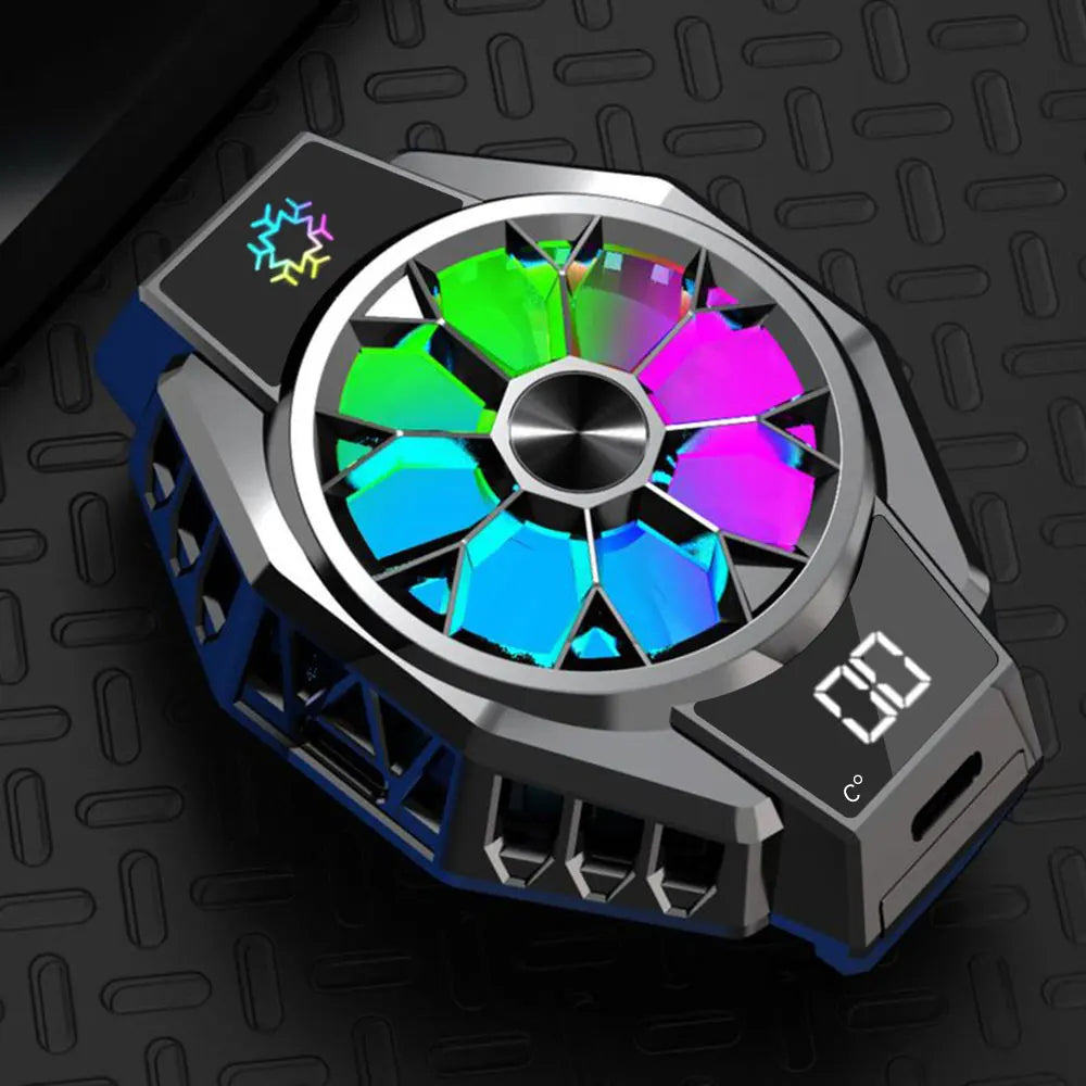 Ventilateur Refroidisseur Téléphone X9 avec Double Type-C et Effet RGB – Refroidissement Rapide -3°C