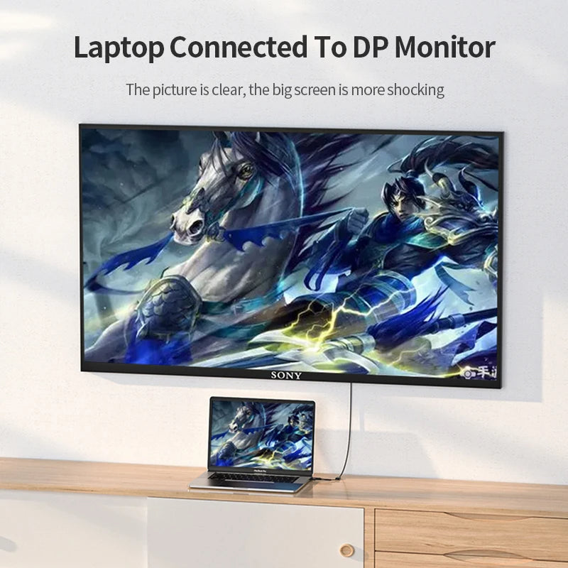 Adaptateur HDMI vers DisplayPort 4K@60Hz avec Câble d'Alimentation USB