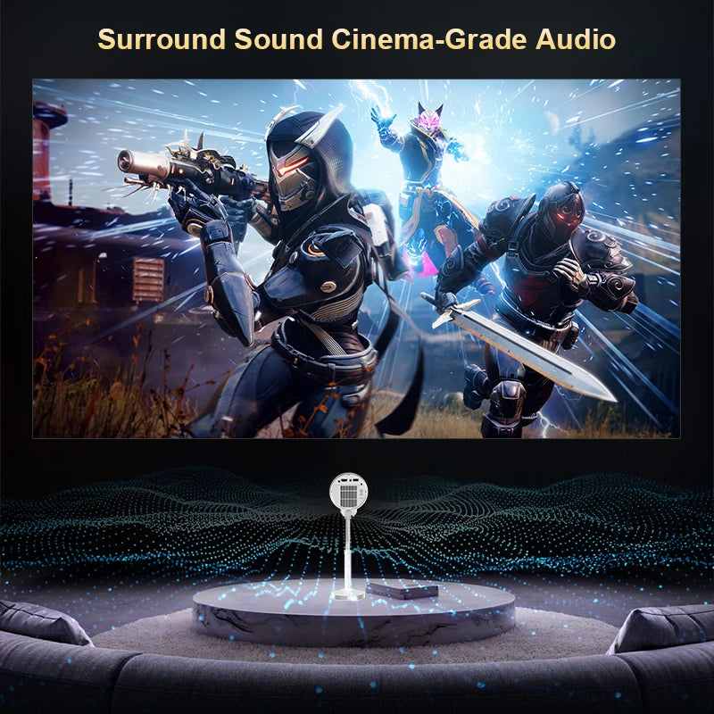 Projecteur 4K Android 13 – Mini Projecteur Portable WiFi6 Full HD 1080P avec LED Haute Luminosité