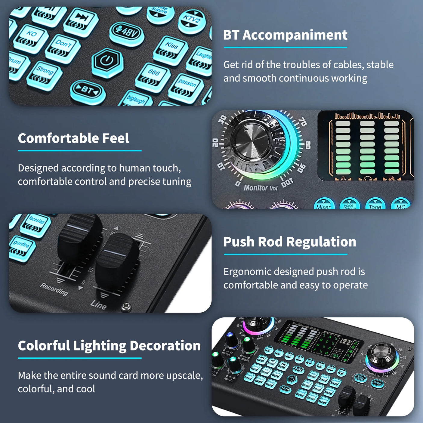 Kit Microphone Professionnel BM800 avec Carte Son C100 – Alimentation 48V – XLR