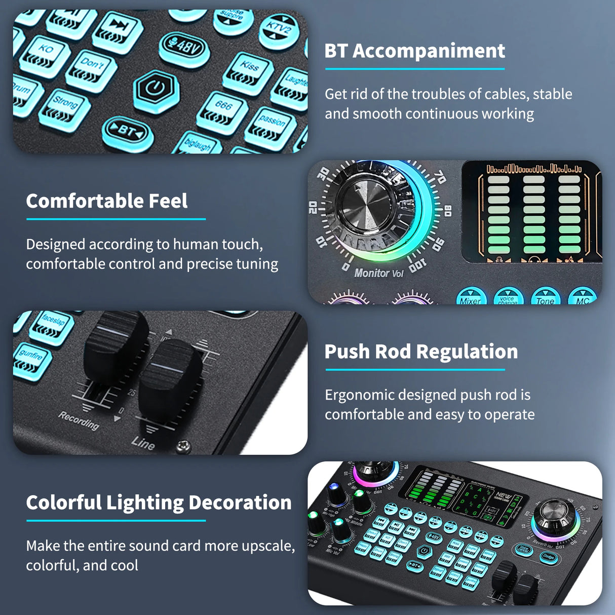 Kit Microphone Professionnel BM800 avec Carte Son C100 – Alimentation 48V – XLR