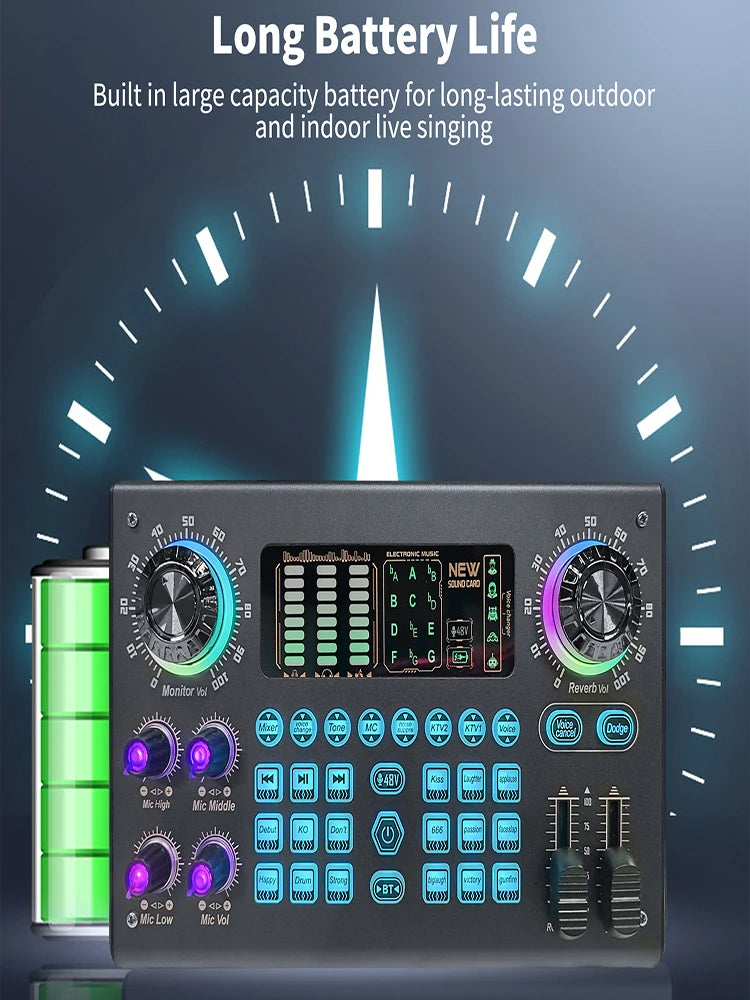 Kit Microphone Professionnel BM800 avec Carte Son C100 – Alimentation 48V – XLR