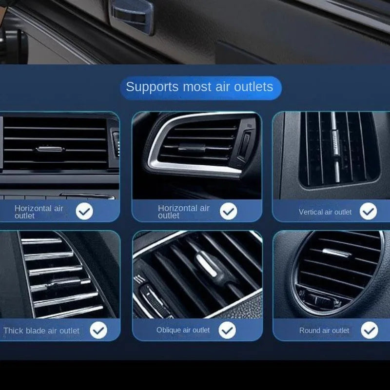 Support Téléphone Voiture CHD-02 – Fixation Grille d’Aération Universelle, Rotation 360°, Système de Gravité Auto-Serre