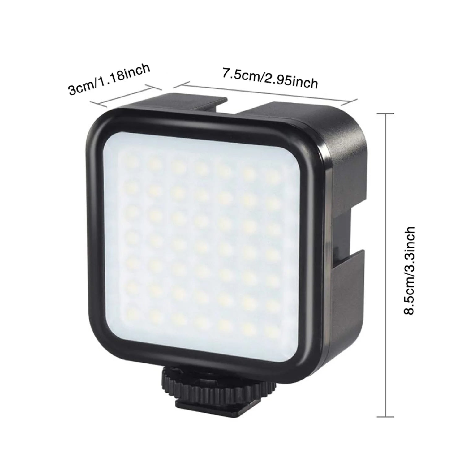 Professional Studio Video Light: CRI 97 + RGB, 2500K ~ 8500K, 3 Cold Shoe Mounts & Diffuser