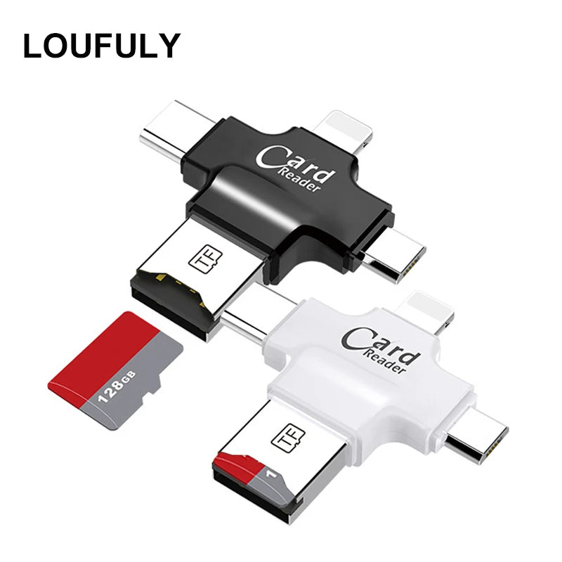 قارئ بطاقة شامل لـ iPhone سامسونج هواوي، Micro SD OTG أندرويد