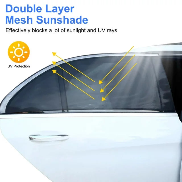 Lot de 4 Pare-soleil Voiture – Protection UV, Avant et Arrière