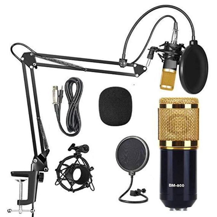 Kit Microphone Professionnel BM800 avec Carte Son C100 – Alimentation 48V – XLR