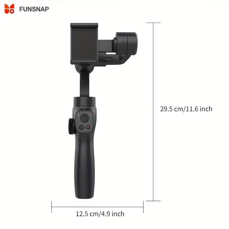 Stabilisateur Smartphone FUNSNAP Capture 2s – Gimbal 3 Axes avec Molette de Focus