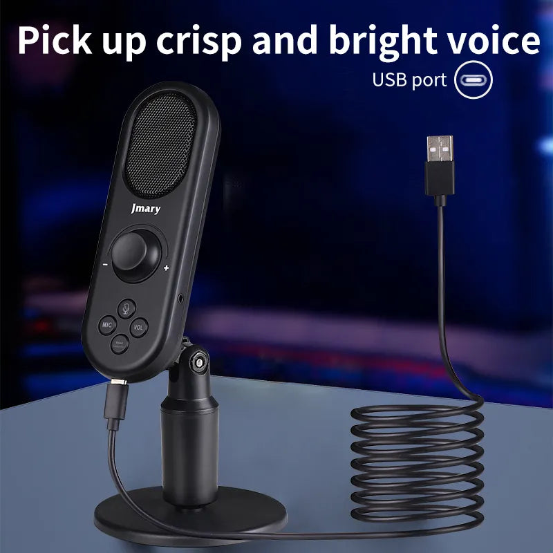 ميكروفون Jmary MC-PW7 هايبركارديود مع تضخيم صوت قابل للتعديل
