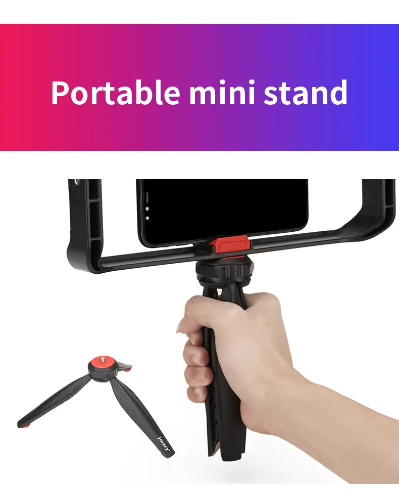Kit Vidéo et Photo Pro : Rig, Trépied & Projecteur Lumière 50W