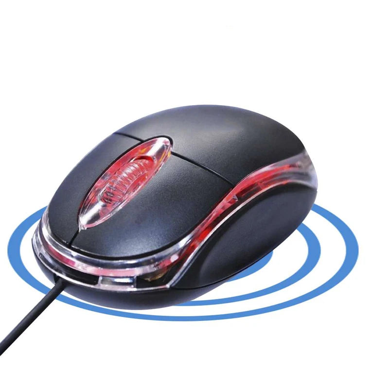 Souris Filaire Ergonomique USB 800 DPI – Ambidextre, Haute Précision