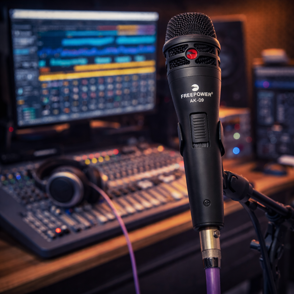 Microphone Dynamique FREEPOWER AK-Q9 avec Câble XLR