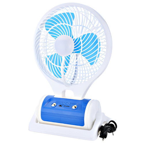 Mini Ventilateur Portable avec Lumière LED – Batterie 3000mAh, 2 Vitesses, Recharge USB Type-A