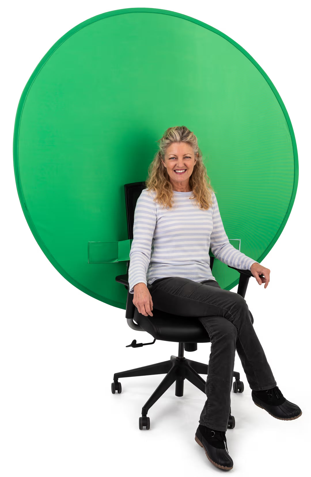 Fond Vert Rond 140 cm pour Chaise – Green Screen Chroma Key