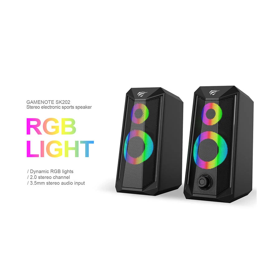 Haut-parleur Gaming Havit SK202 RGB USB avec Son Stéréo