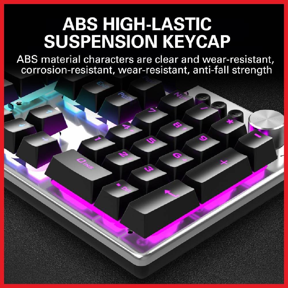 AULA T200 – Combo Clavier et Souris Gaming avec Rétroéclairage Coloré et Molette Multifonction