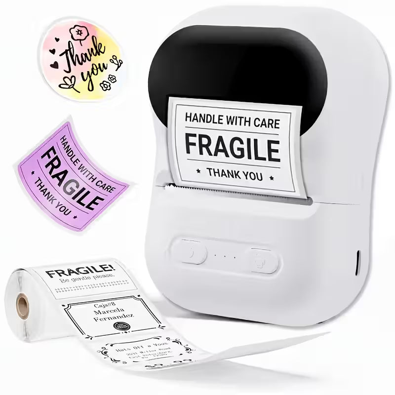 Mini Imprimante Thermique d’Étiquettes Sans Fil Rechargeable